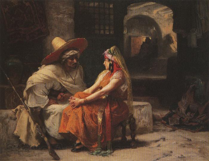 Frederick Arthur Bridgman The Rendez vous. Spain oil painting art
